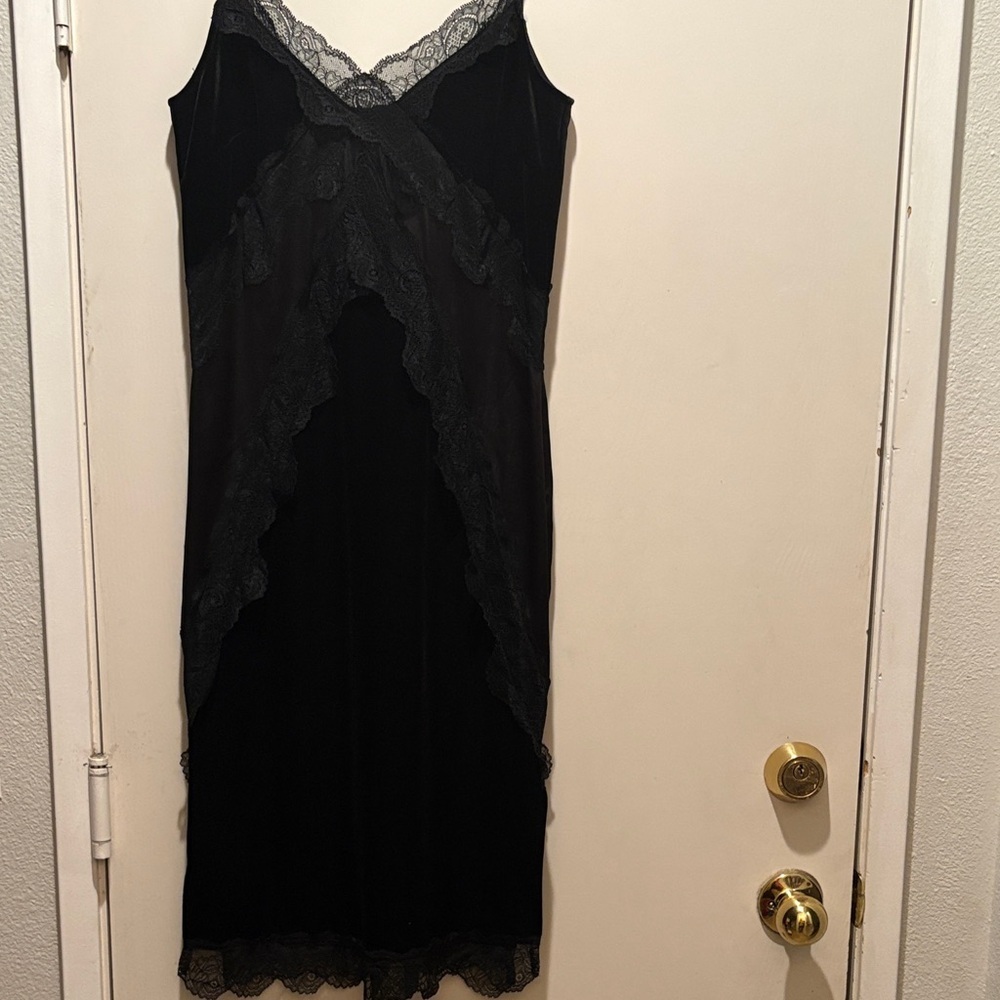 H&M Black Lace Trim Chemise